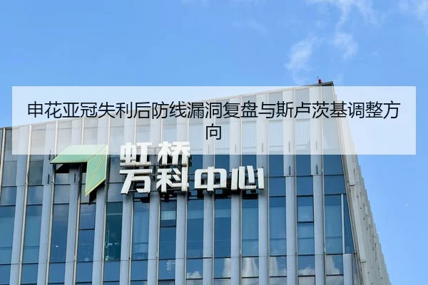 申花亚冠失利后防线漏洞复盘与斯卢茨基调整方向